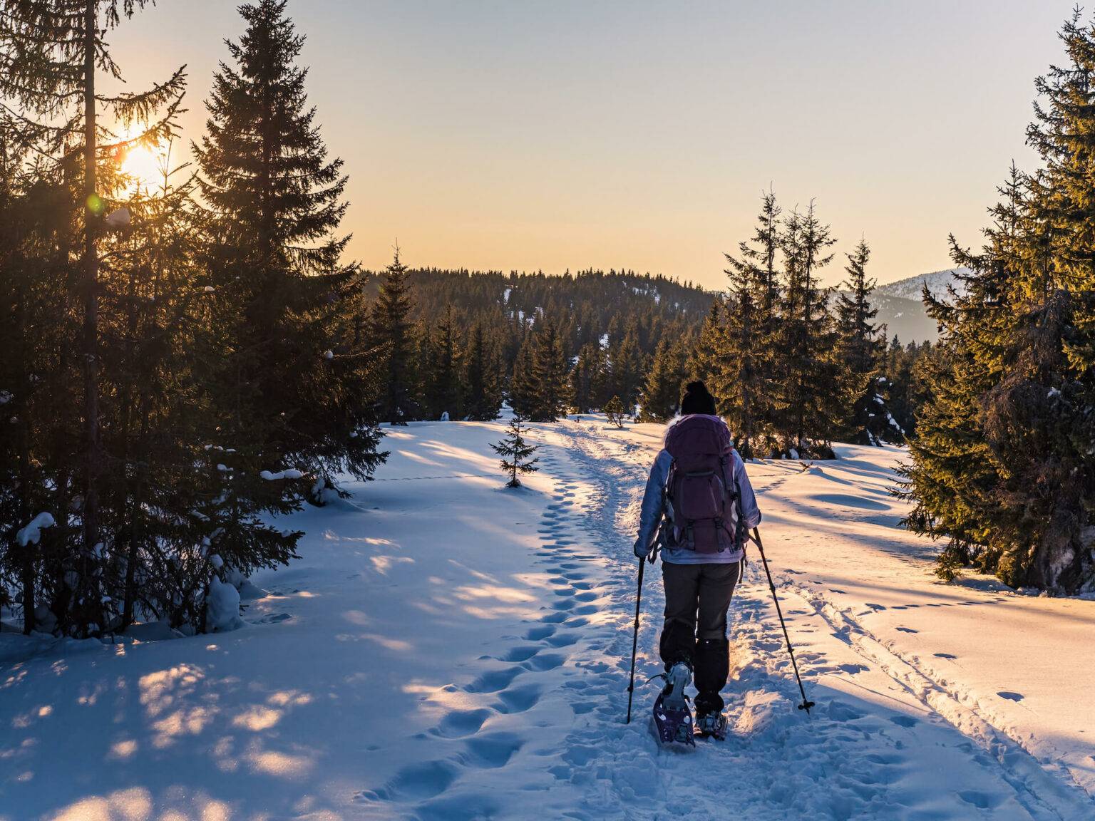 Das Soča-Tal bietet perfekte Bedingungen, um Schneeschuhwandern zu gehen.